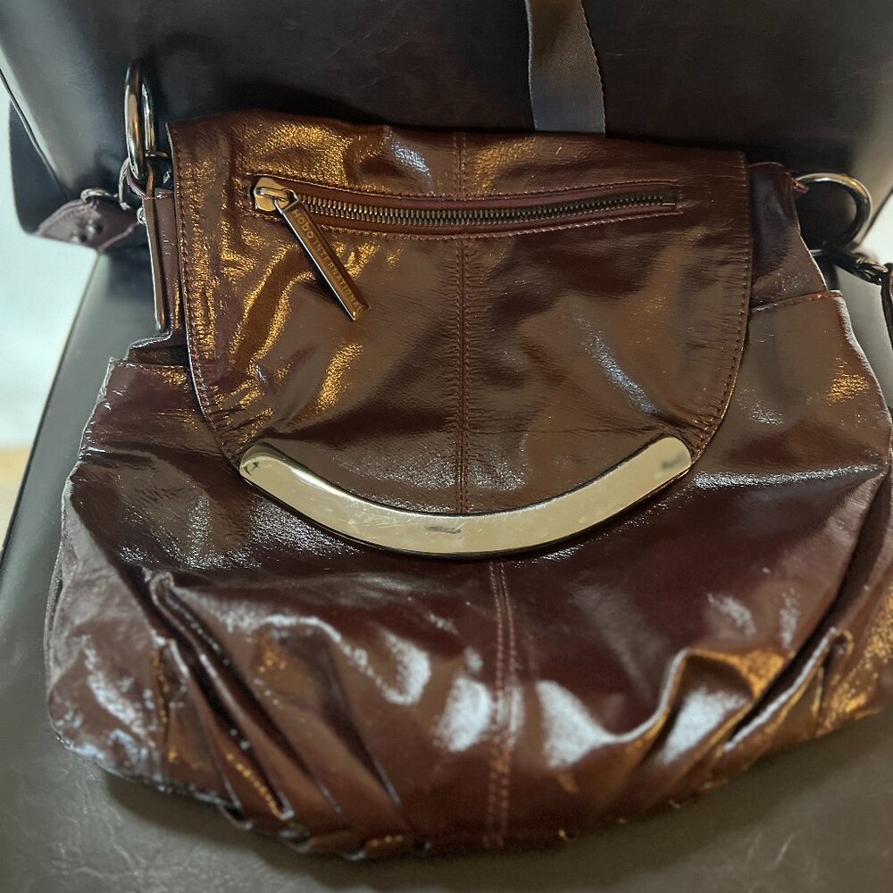 Hobo International Brown/Burgandy Patten Leather Bag